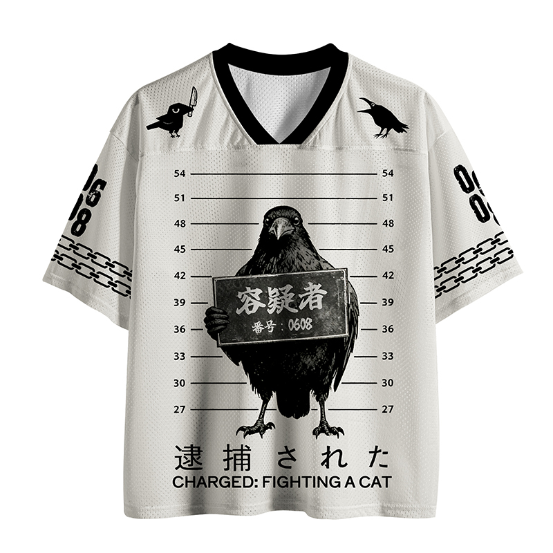 Tokyo-Tiger Do Not Mess With This Crow Mesh Jersey