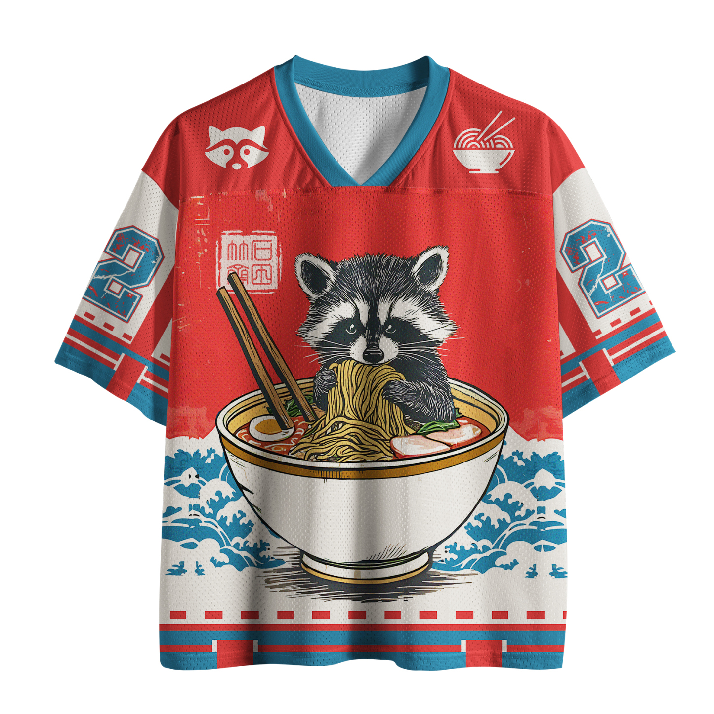 Tokyo-Tiger Ramen Lover Raccoon Mesh Jersey Sale