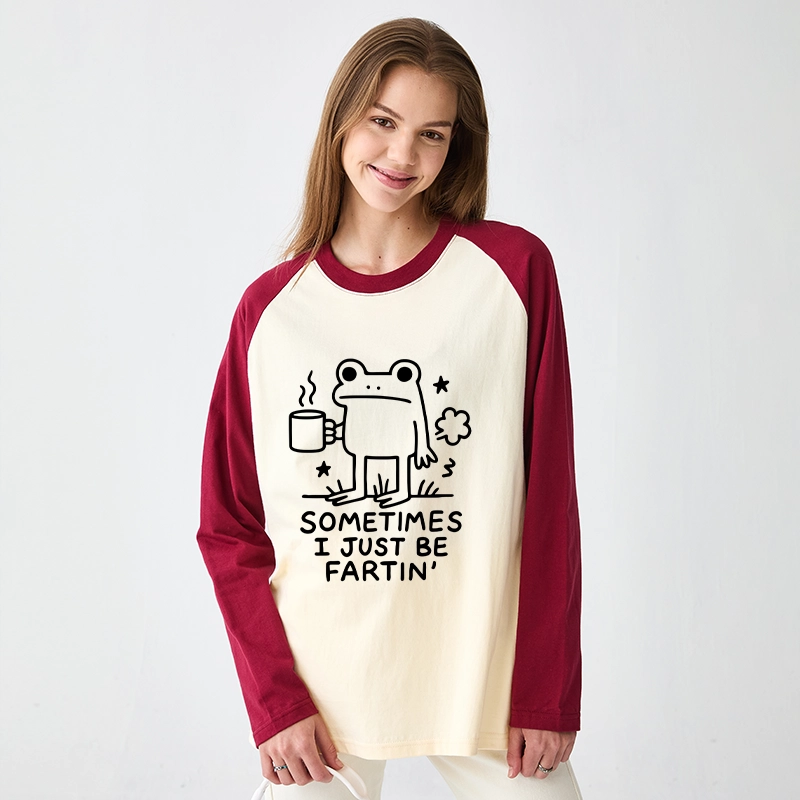 Tokyo-Tiger Sometimes A Frog Just Needs To Fart Raglan Long Sleeve T-shirt