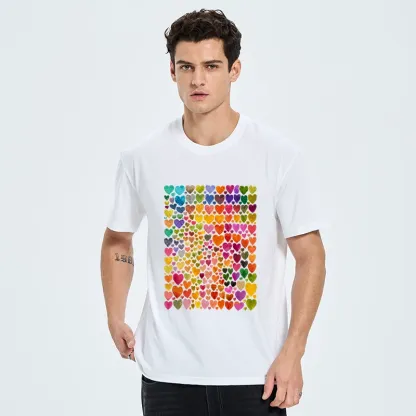 Tokyo-Tiger Rainbow Hearts Fill Full Art Grid Classic T-Shirt