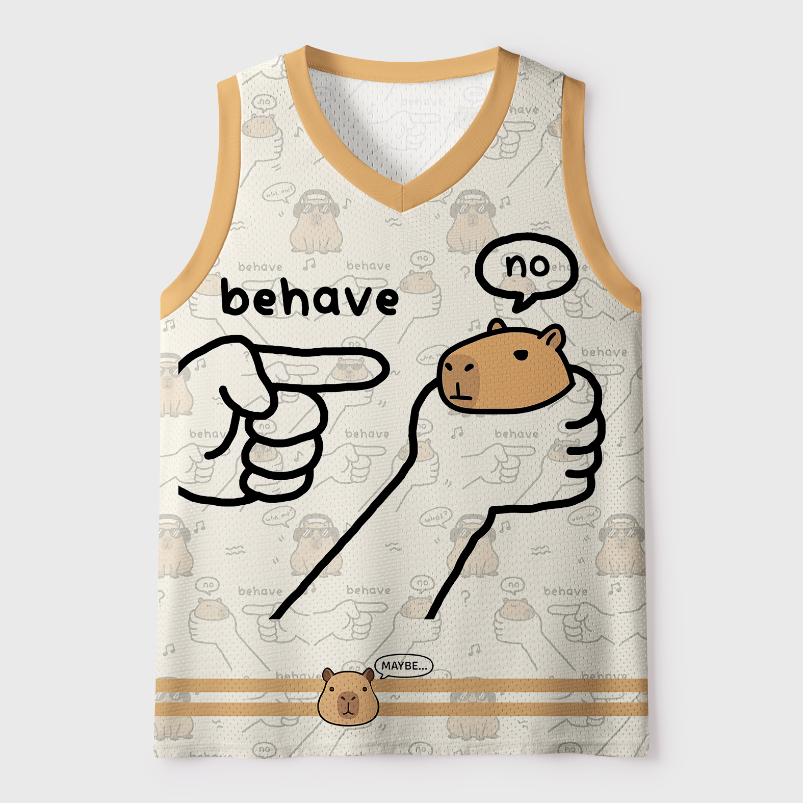 Tokyo-Tiger Dishonest Capybara Mesh Tank Top