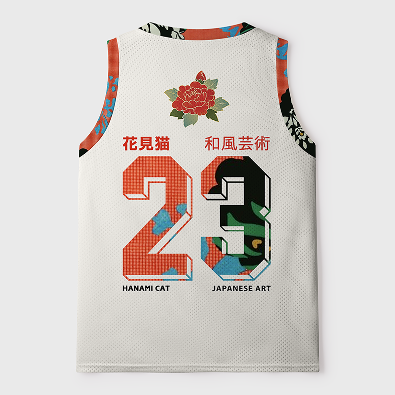 Tokyo-Tiger Ukiyoe Blossom Warrior Mesh Tank Top