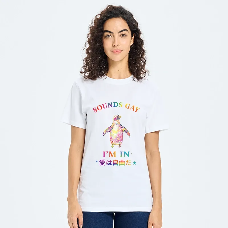 Tokyo-Tiger Colorful Penguin Stands For Free Love Classic T-Shirt