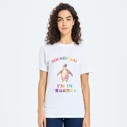 Tokyo-Tiger Colorful Penguin Stands For Free Love Classic T-Shirt
