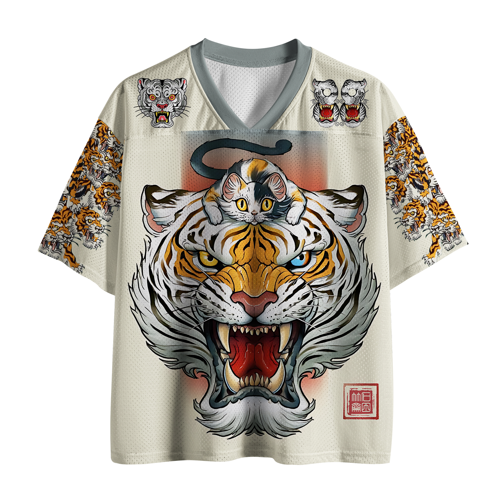 Tokyo-Tiger Tiger And Cat Kings Mesh Jersey