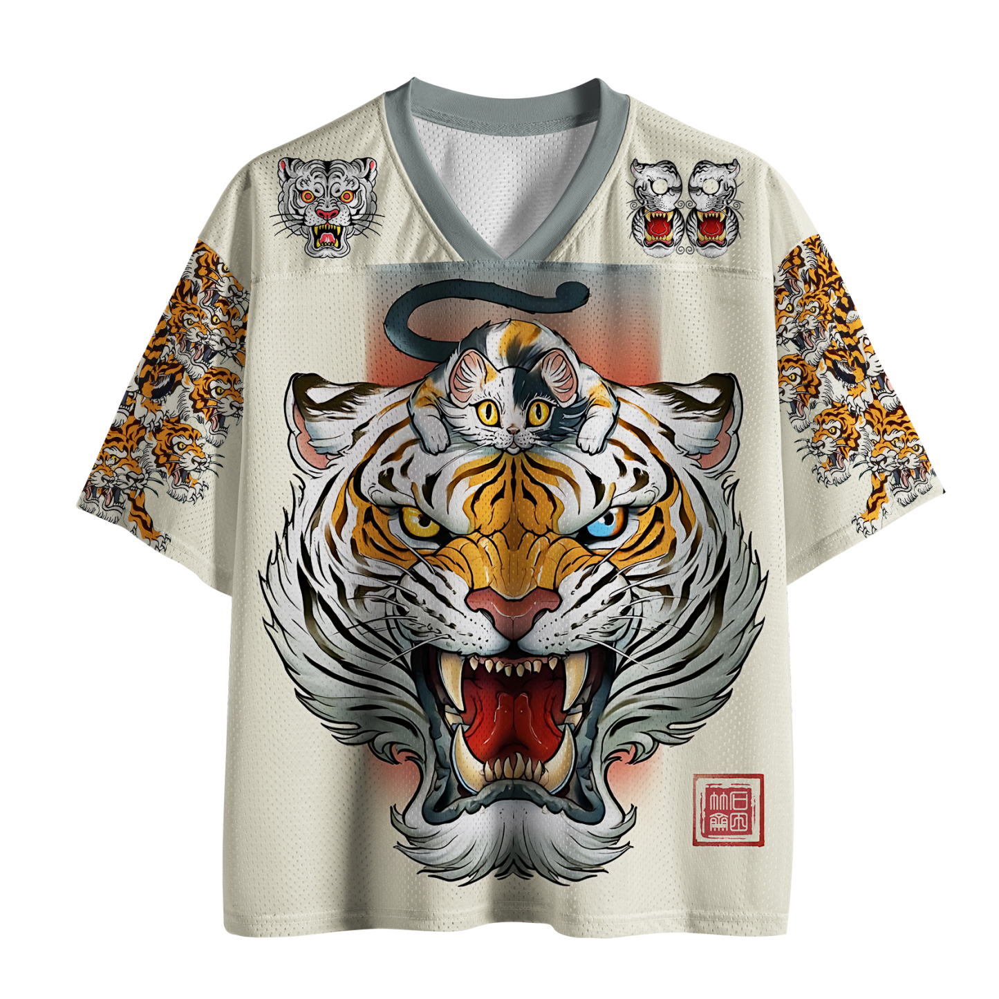 Tokyo-Tiger Tiger And Cat Kings Mesh Jersey Sale