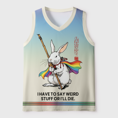Tokyo-Tiger Weird Or Die Bunny Mesh Tank Top