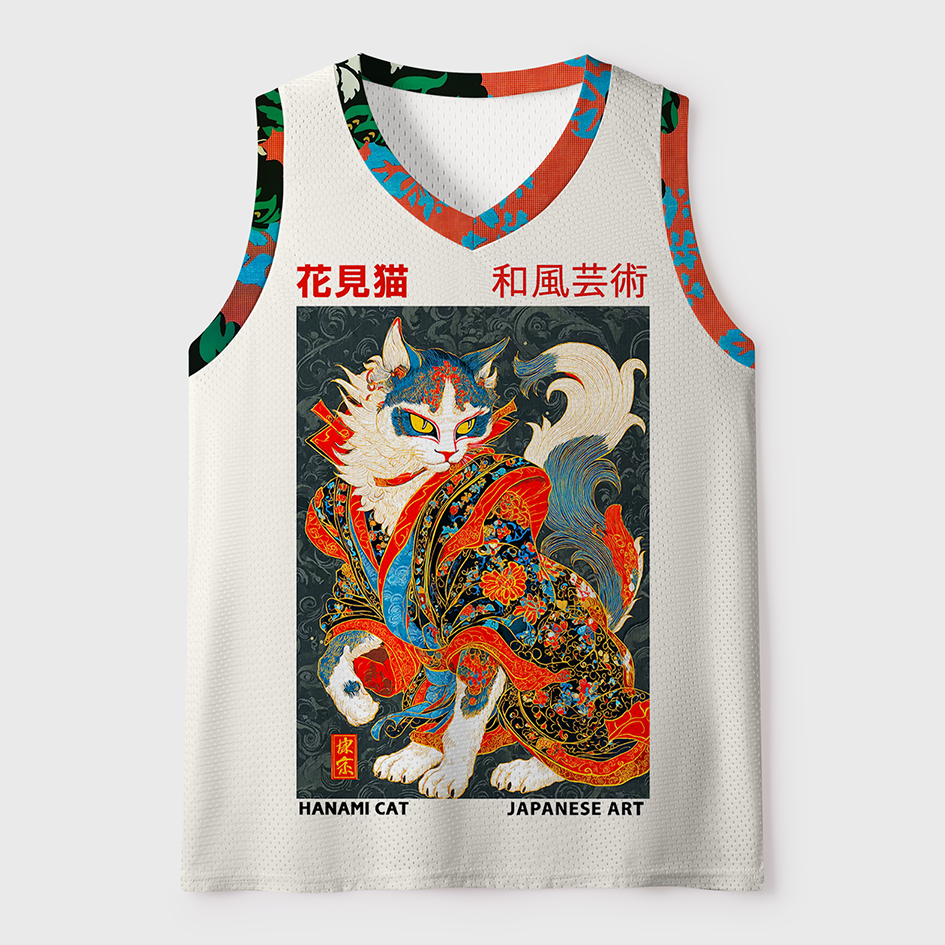 Tokyo-Tiger Ukiyoe Blossom Warrior Mesh Tank Top