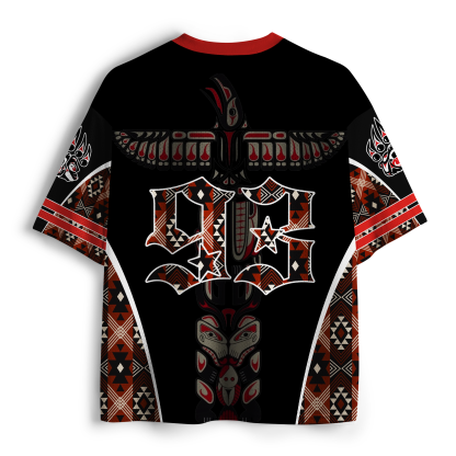 Tokyo-Tiger Dark Tribal Eagle Totem Mesh Jersey