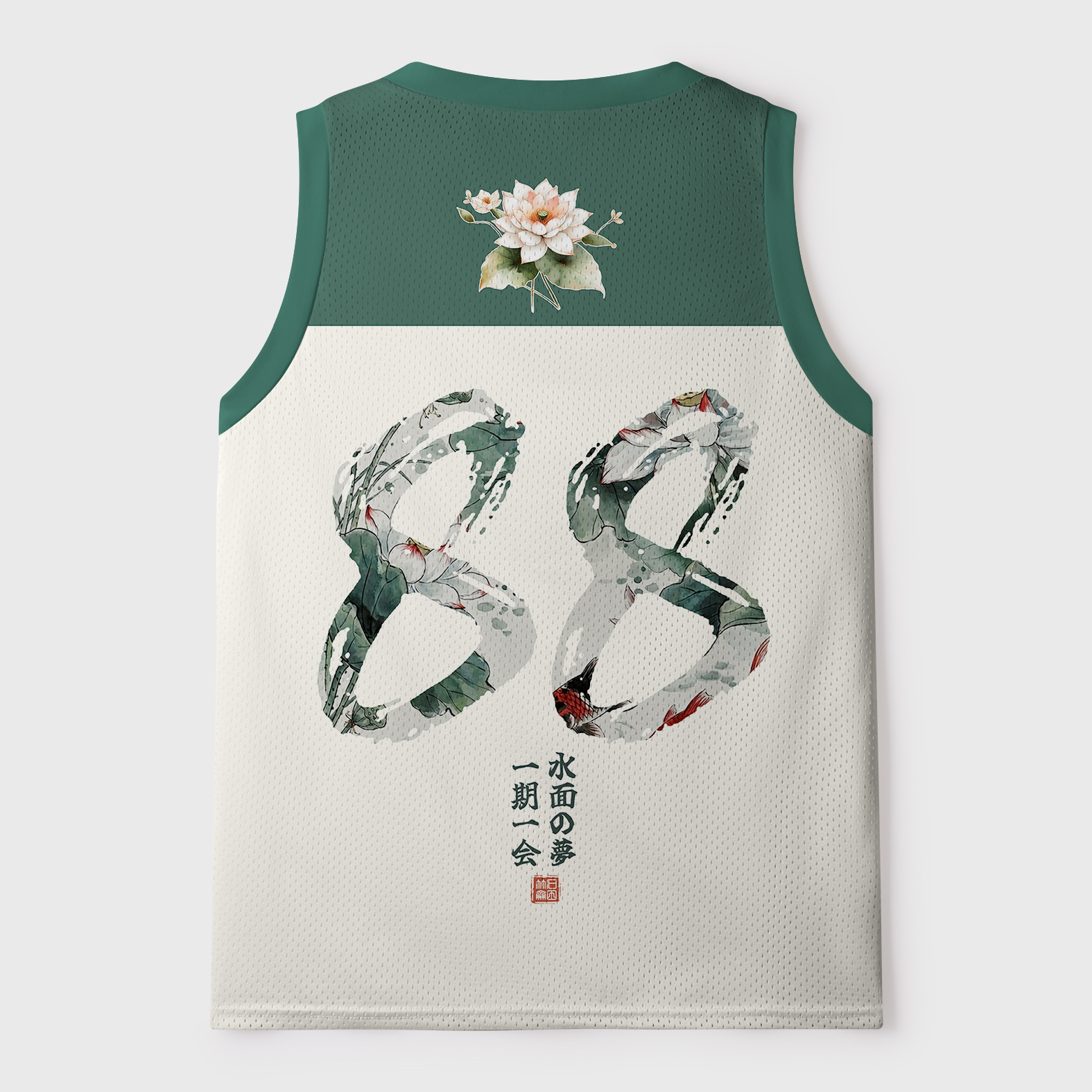 Tokyo-Tiger Lotus Lights Koi Dreams Mesh Tank Top