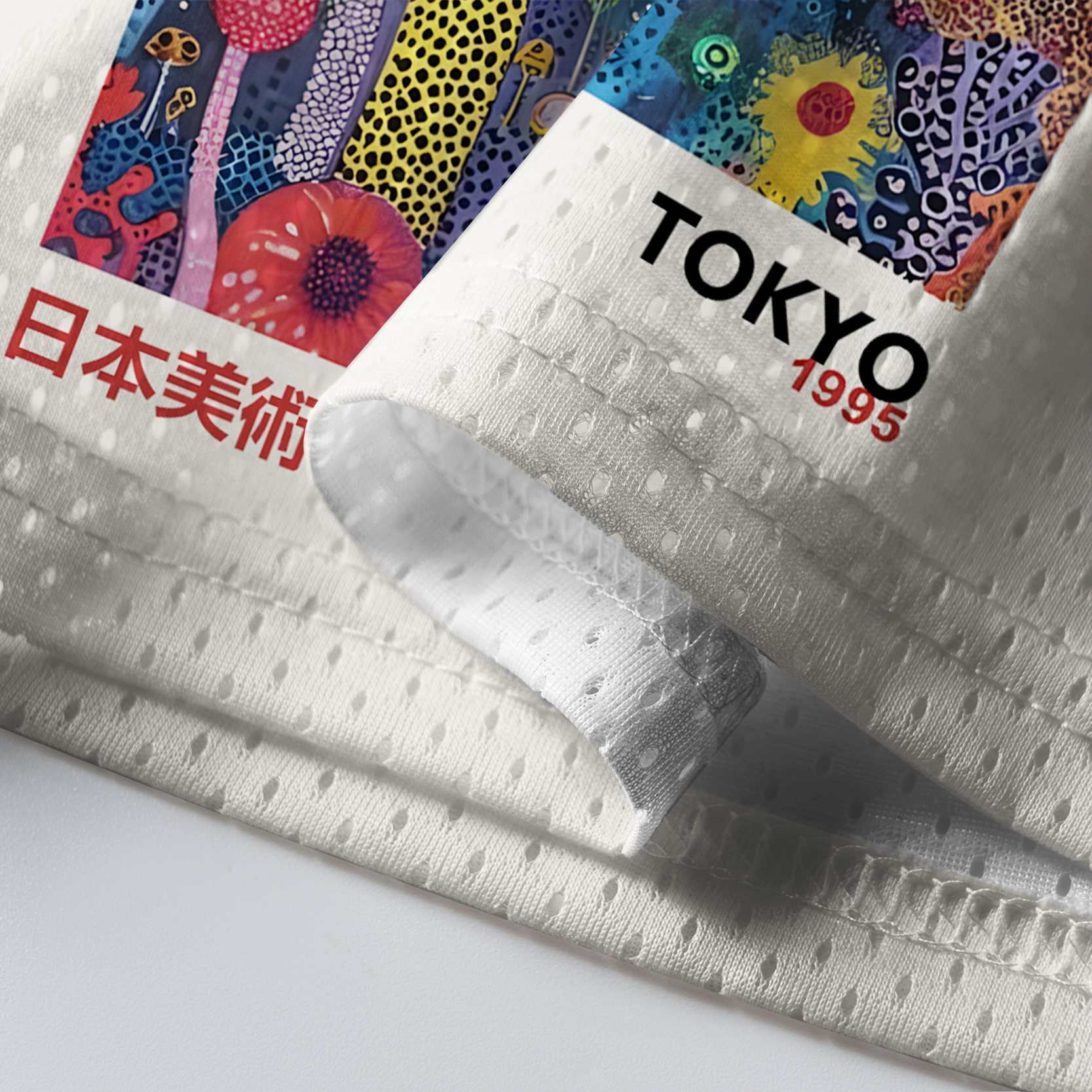 Tokyo-Tiger Polka Dot Mushroom Forest Mesh Jersey