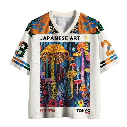 Tokyo-Tiger Polka Dot Mushroom Forest Mesh Jersey