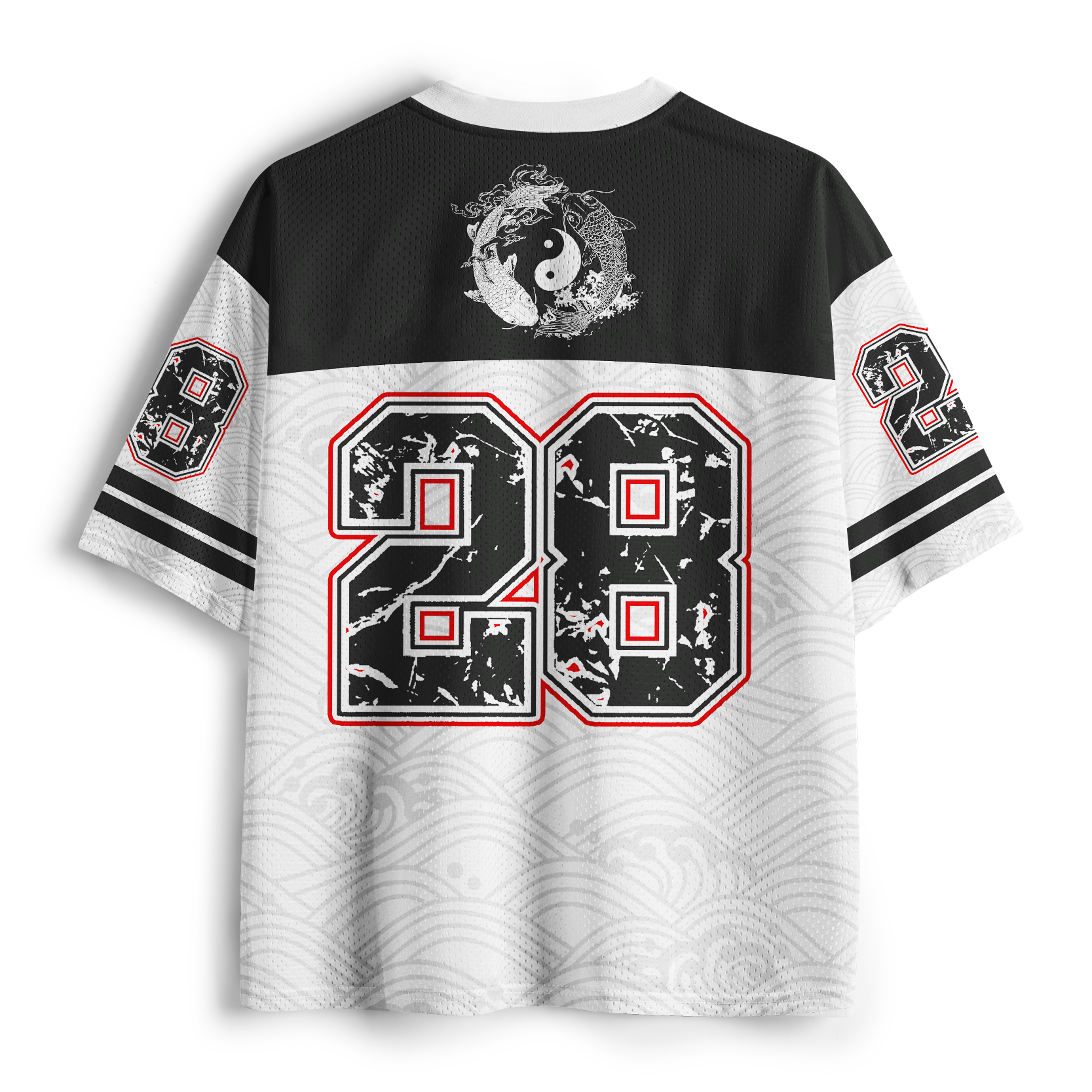 Tokyo-Tiger Koi Fish Wave Mesh Jersey
