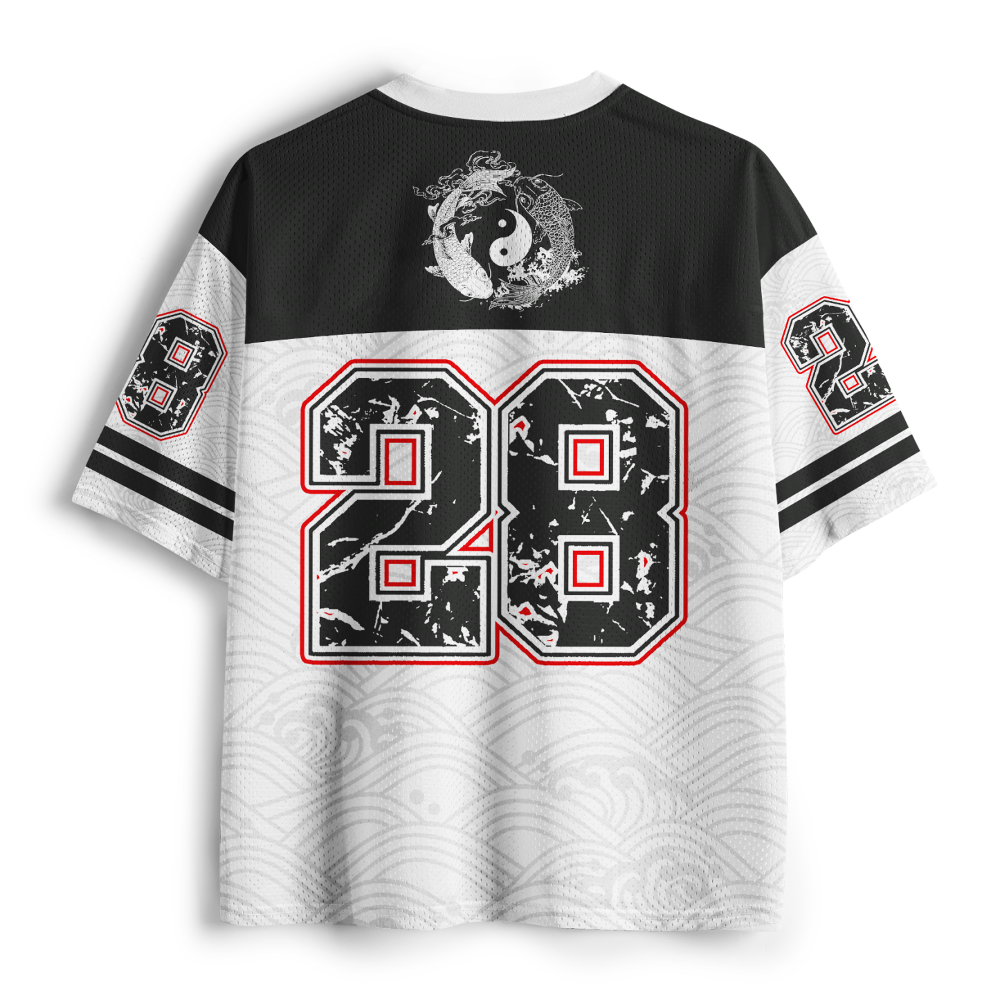 Tokyo-Tiger Koi Fish Wave Mesh Jersey