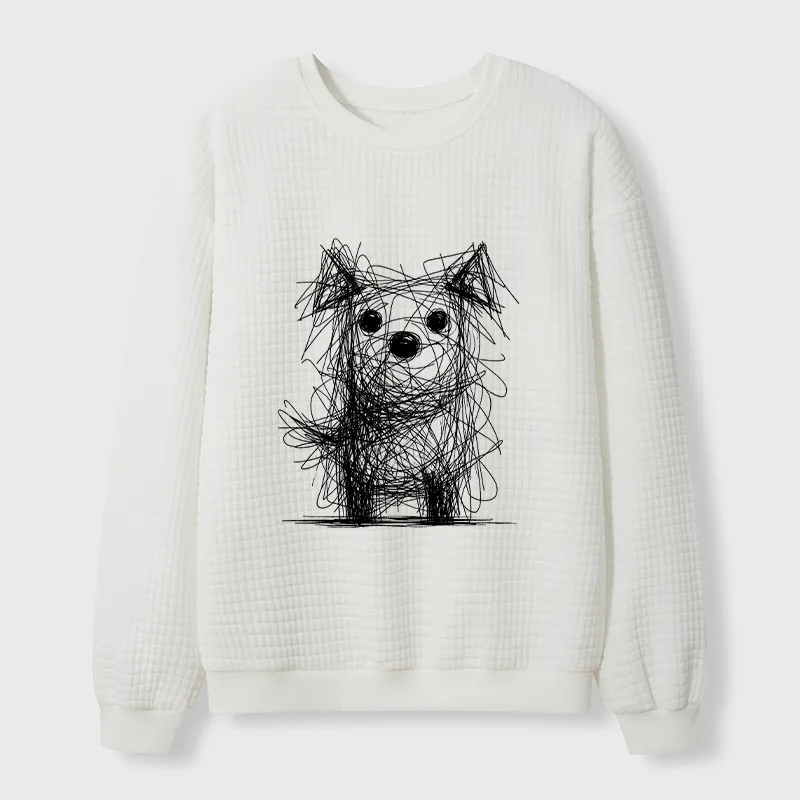 Tokyo-Tiger Scruffy Dog Chaos Art Waffle Sweatshirt Sale