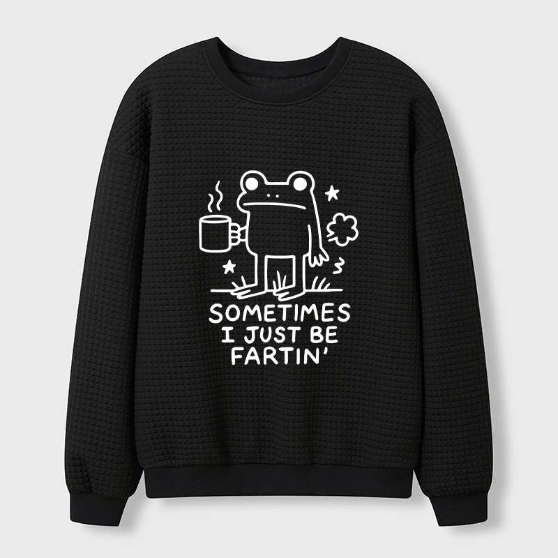 Tokyo-Tiger Sometimes A Frog Just Needs To Fart Waffle Sweatshirt