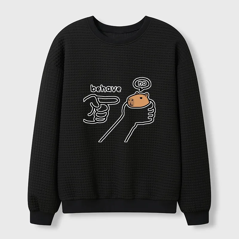 Tokyo-Tiger Dishonest Capybara Waffle Sweatshirt