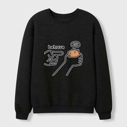 Tokyo-Tiger Dishonest Capybara Waffle Sweatshirt