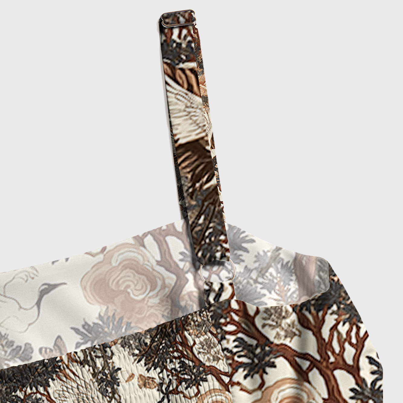 Tokyo-Tiger Oriental Majesty: Tiger & Crane Maxi Dress