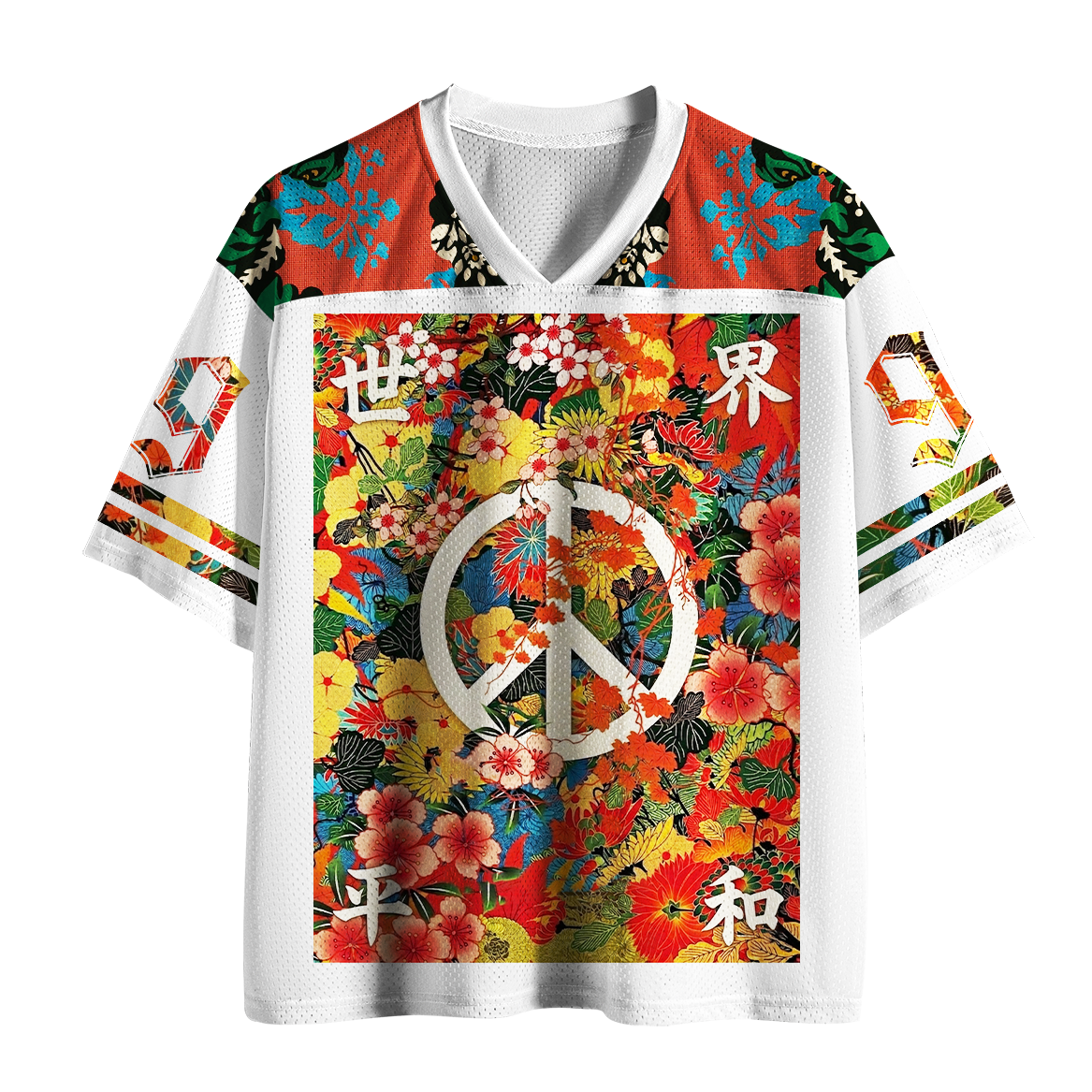 Tokyo-Tiger World Peace Floral Mesh Jersey