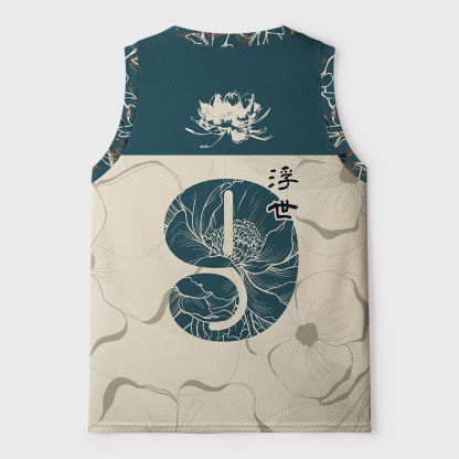 Tokyo-Tiger Ukiyo No Hana Mesh Tank Top