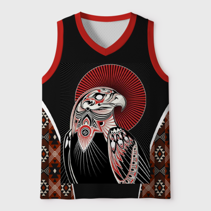 Tokyo-Tiger Dark Tribal Eagle Totem Mesh Tank Top