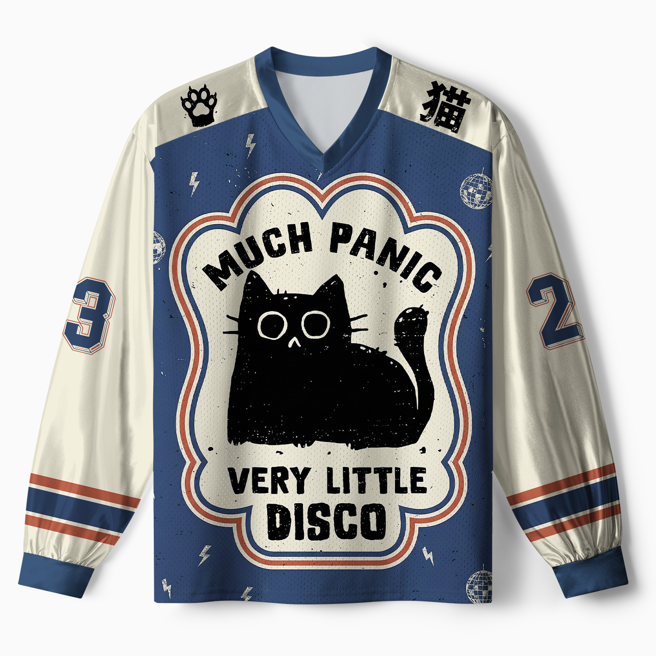 Tokyo-Tiger "Much Panic"Retro Long Sleeve Jersey