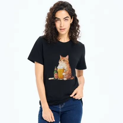 Tokyo-Tiger Funny Beer Cat After Work Classic T-Shirt