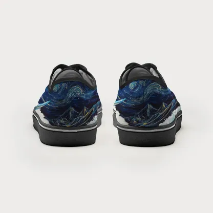 Tokyo-Tiger The Great Wave Off Cat Canvas Shoes
