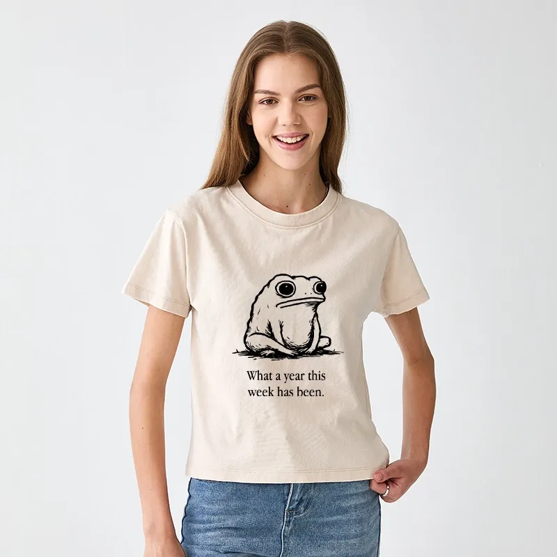 Tokyo-Tiger This Week Feels Like A Whole Year Women's Washed T-shirt