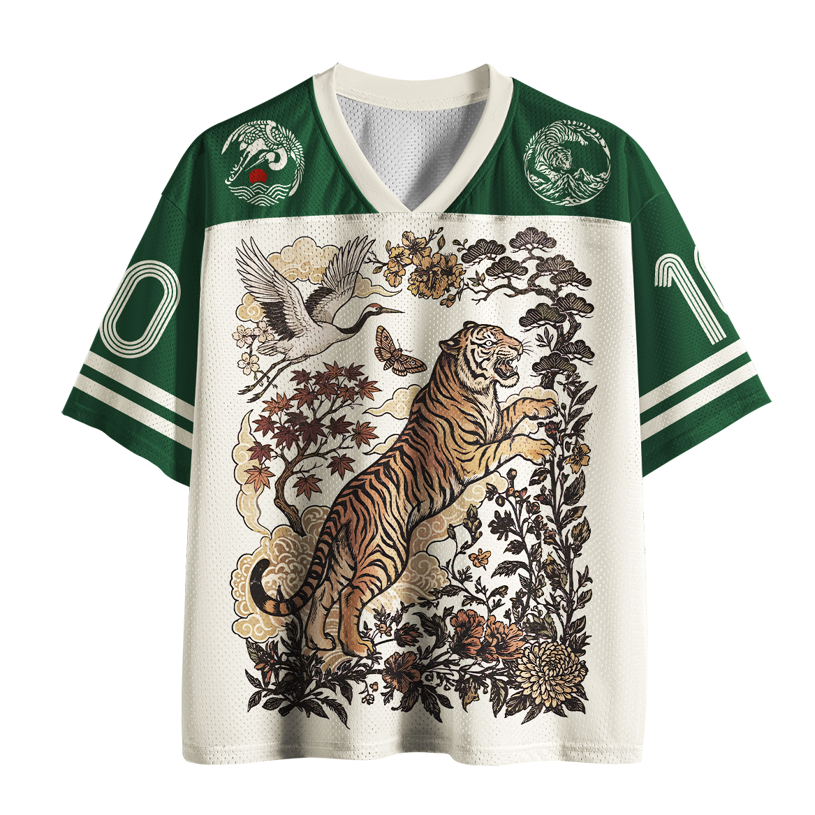 Tokyo-Tiger Fearless Tiger & Crane Mesh Jersey