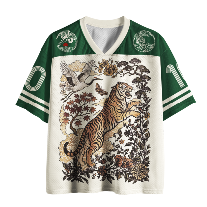 Tokyo-Tiger Fearless Tiger & Crane Mesh Jersey