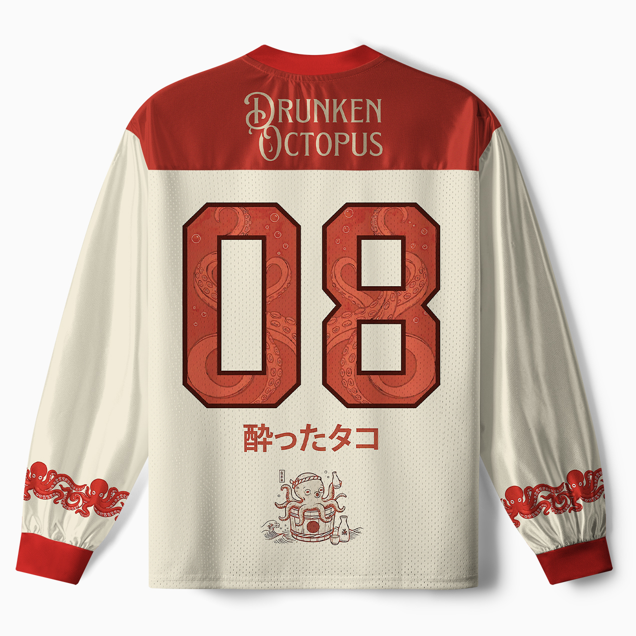 Tokyo-Tiger Drunken Octopus Japan Long Sleeve Jersey