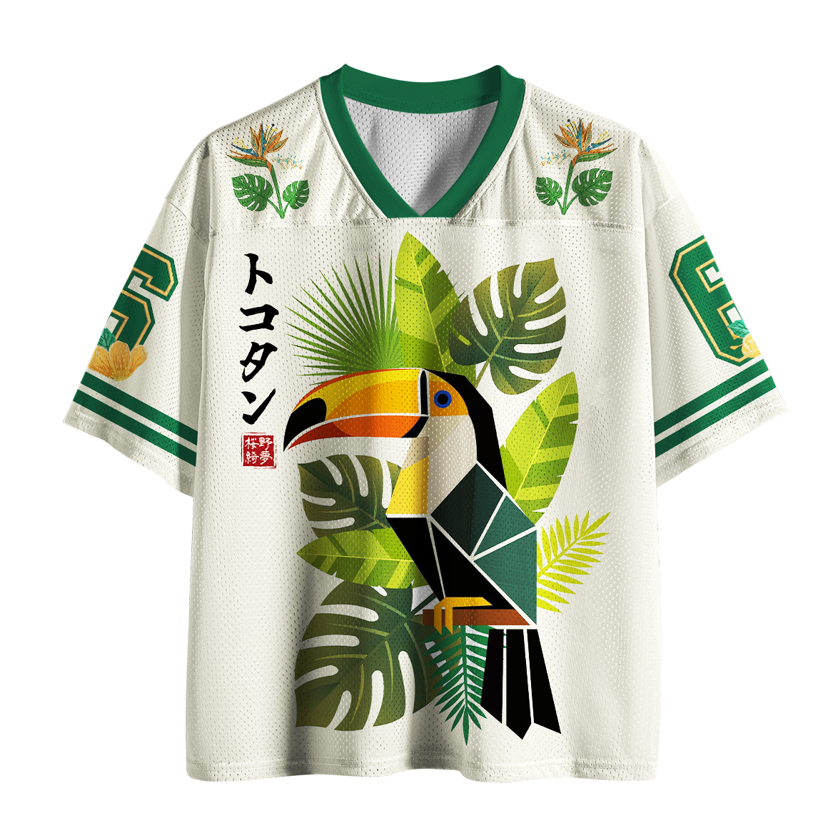 Tokyo-Tiger Tropical Toucan Mesh Jersey