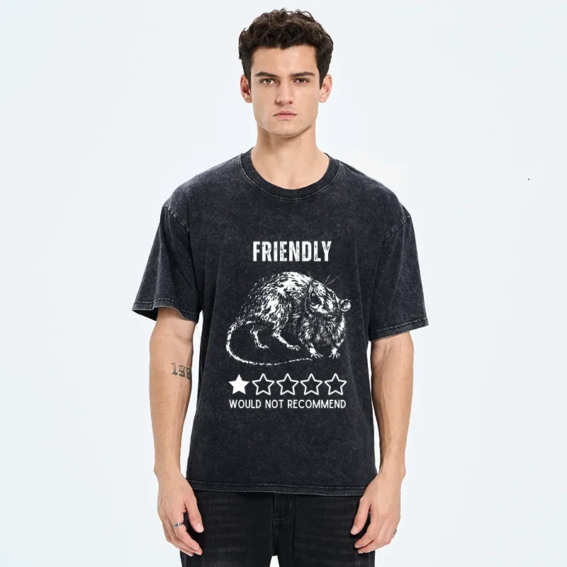 Tokyo-Tiger One Star Rat Bad Review Meme Washed T-Shirt