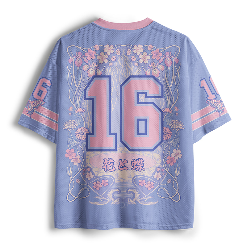 Tokyo-Tiger Floral Butterfly Mesh Jersey