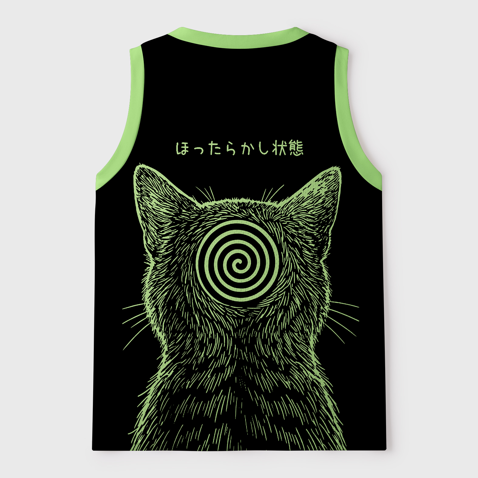 Tokyo-Tiger Confused Cat Japanese Mesh Tank Top