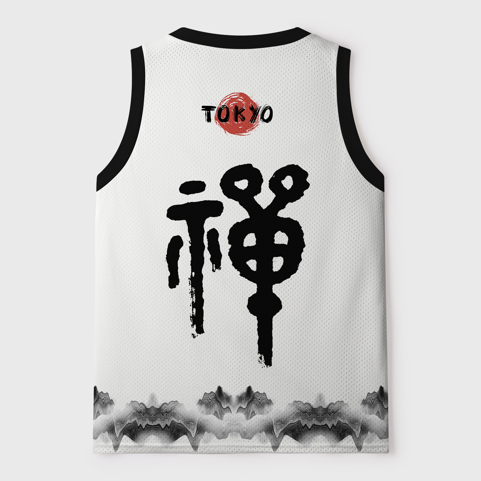 Tokyo-Tiger Vintage Ink Cat Mesh Tank Top