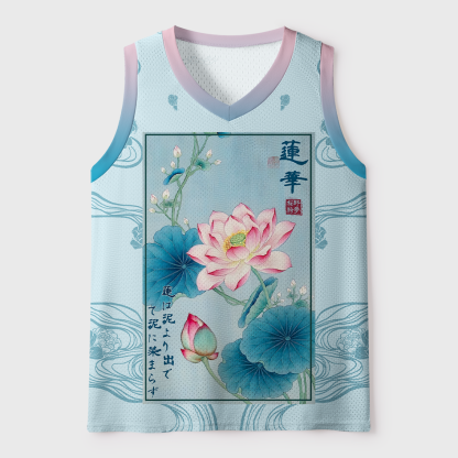 Tokyo-Tiger Mud-Born Pure Lotus Mesh Tank Top