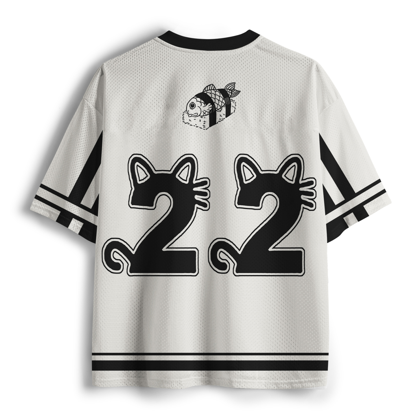 Tokyo-Tiger Vintage Japanese Sushi Cat Mesh Jersey