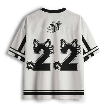 Tokyo-Tiger Vintage Japanese Sushi Cat Mesh Jersey