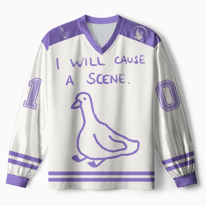 Tokyo-Tiger Stupid Goose Funny Japan Retro Paneled Long Sleeve Jersey