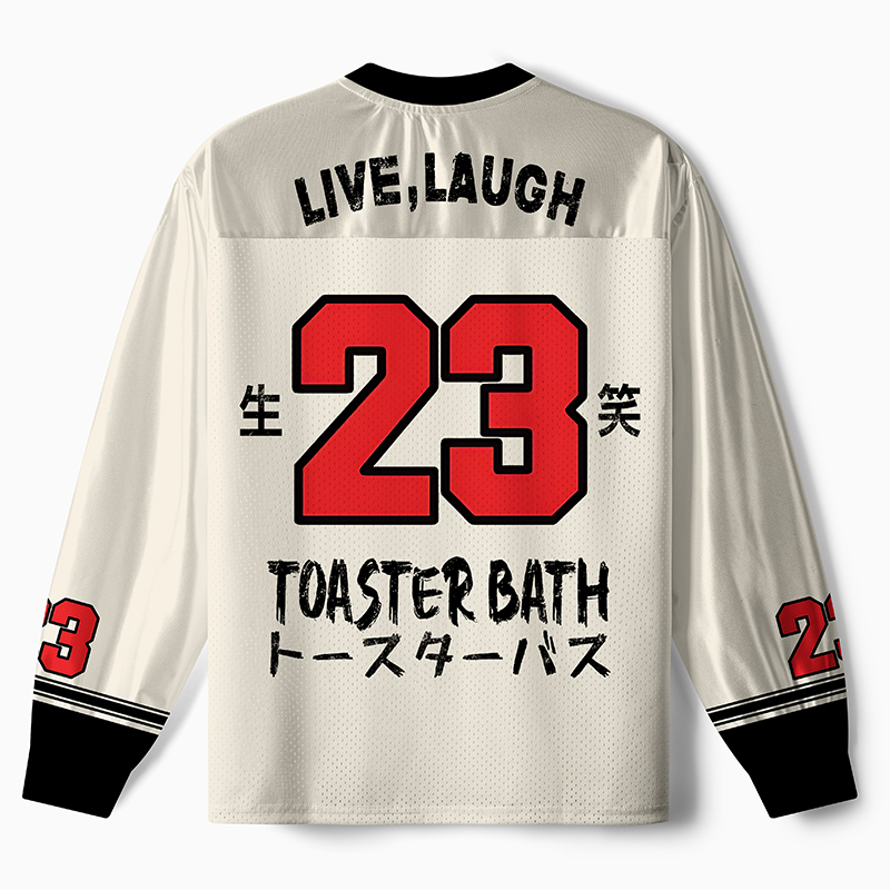 Tokyo-Tiger Funny Electric Shock Skeleton Paneled Long Sleeve Jersey