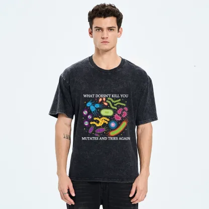 Tokyo-Tiger Funny Science Germ Virus Meme Washed T-Shirt