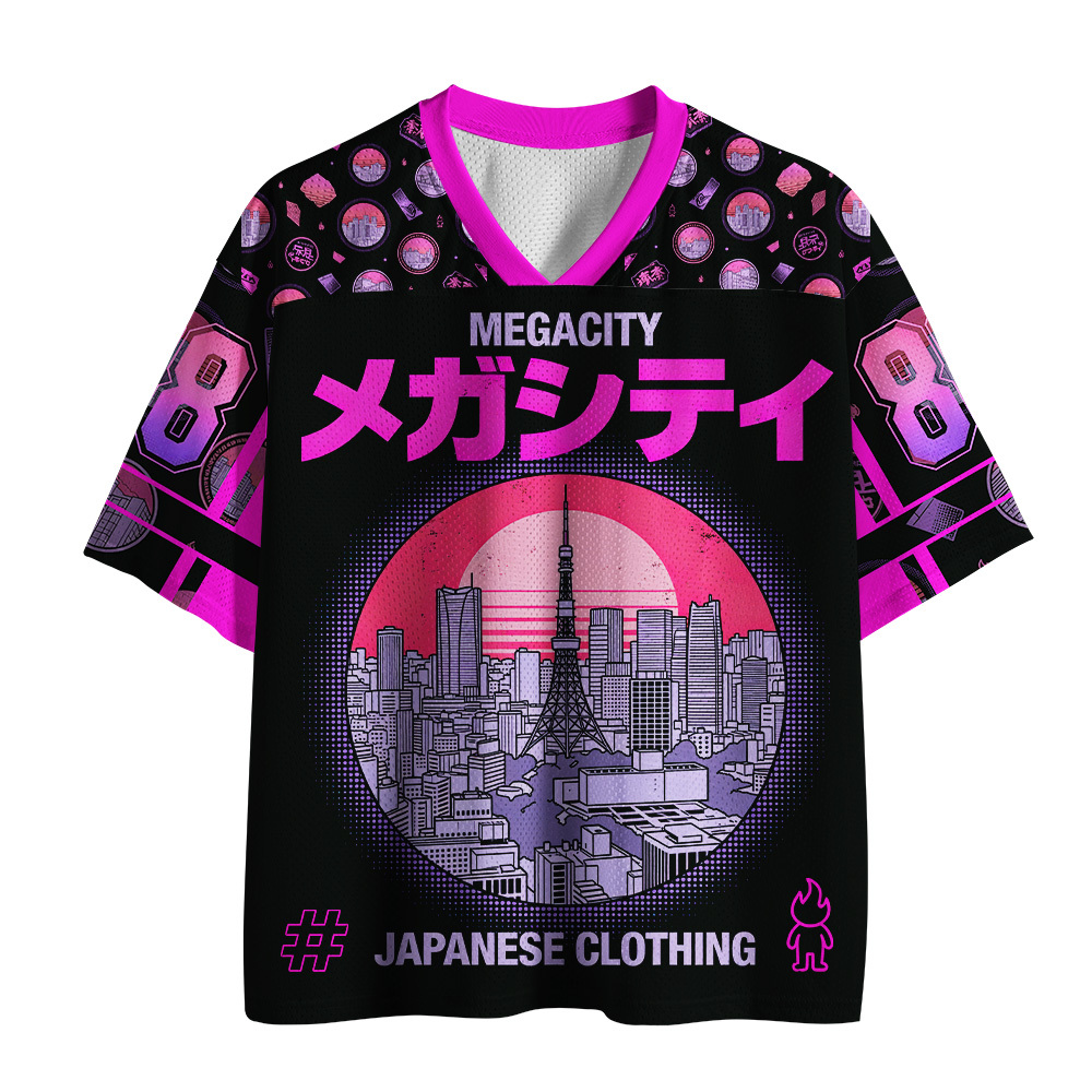 Tokyo-Tiger Japanese Tokyo Mega City Mesh Jersey