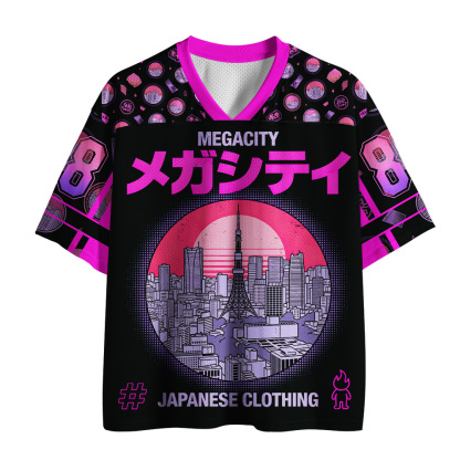Tokyo-Tiger Japanese Tokyo Mega City Mesh Jersey