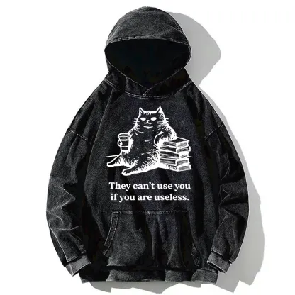 Tokyo-Tiger Cat Proving Uselessness Is A Superpower Washed Hoodie