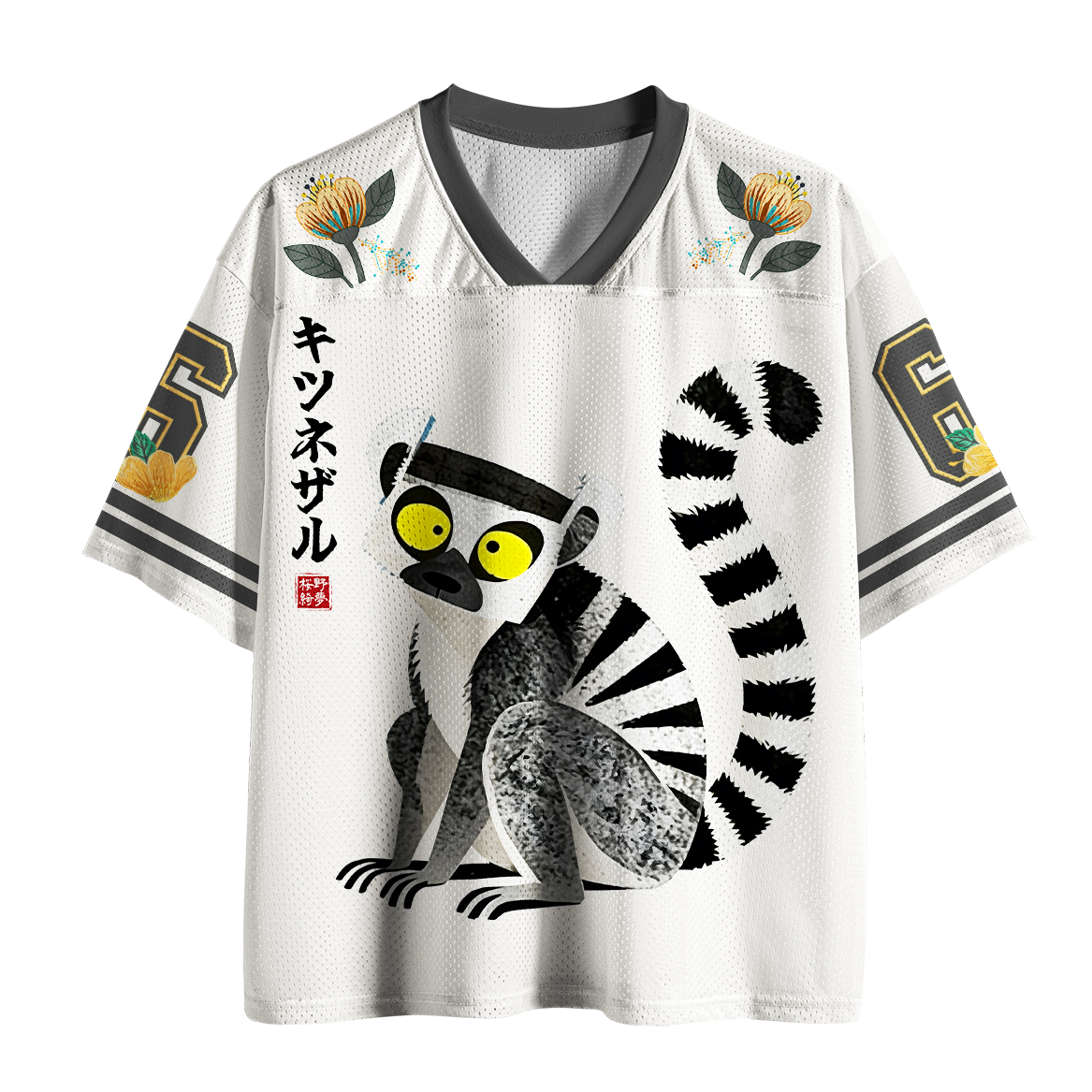 Tokyo-Tiger Japanese Ring-Tailed Lemur Mesh Jersey