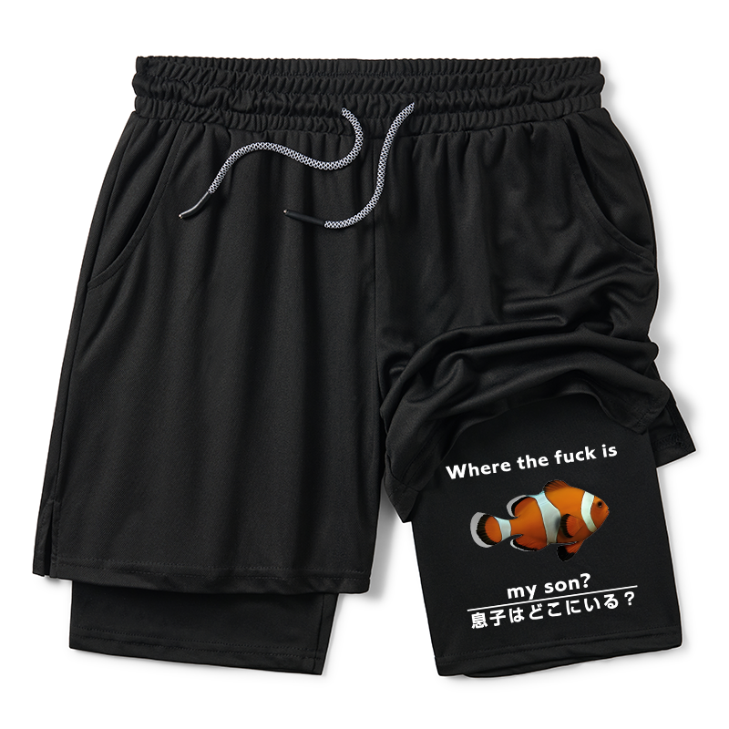Tokyo-Tiger Fish Looking For Son Training Shorts