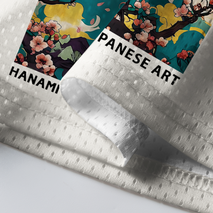 Tokyo-Tiger Hanami Crane Japanese Art Mesh Jersey